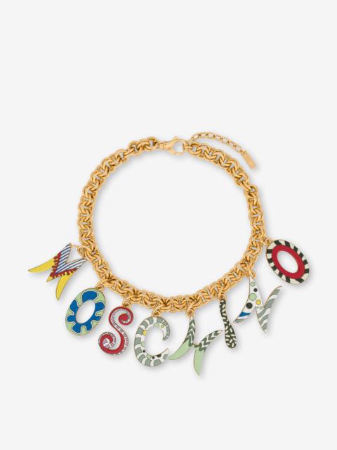 Moschino '60S LETTERING CHOKER NECKLACE