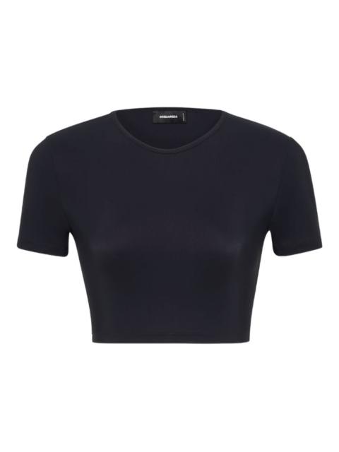 DSQUARED2 ribbed short-sleeved crop T-shirt
