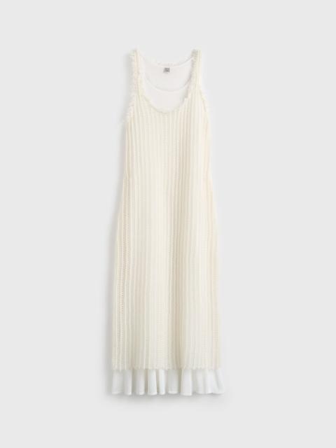 TOTEME Mohair knit tank dress off-white