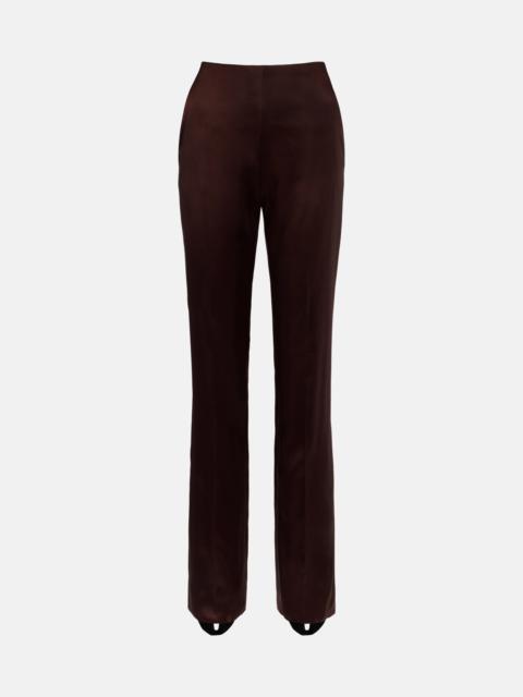 Valentino Silk-blend satin straight pants