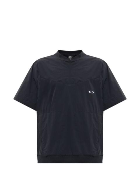 OAKLEY O-Blades quarter-zip logo-embroidered T-shirt