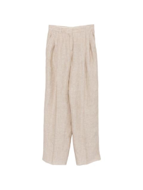 Max Mara Fonte pinstripe-pattern pleated trousers