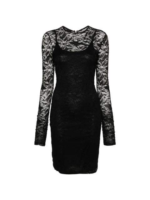 Amazzone floral-lace midi dress