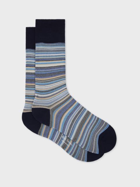 Paul Smith Blue Spring 'Signature Stripe' Socks
