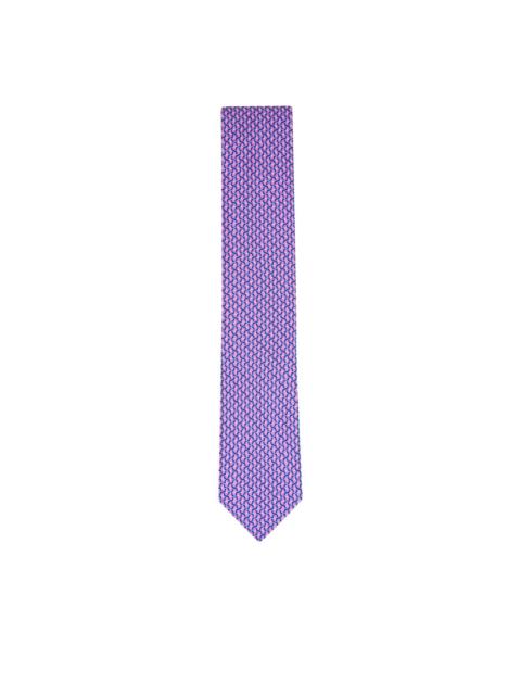 Canali geometric-pattern silk tie