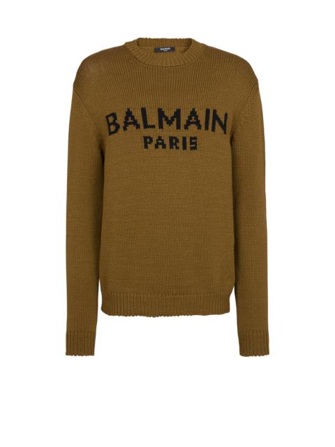 Wool jumper with Balmain logo
