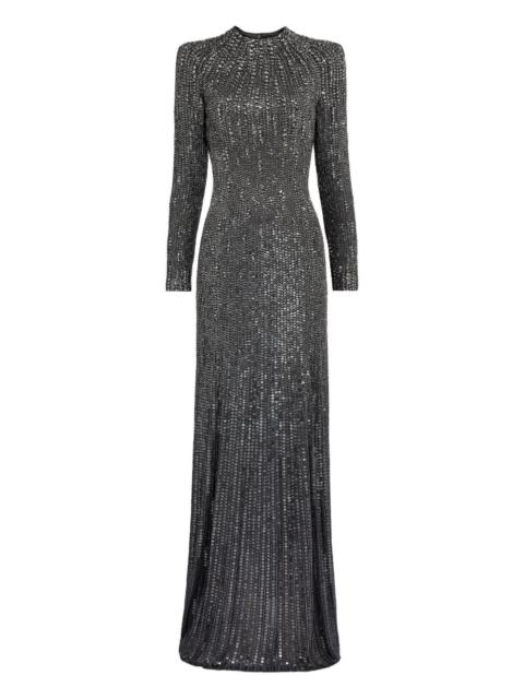 JENNY PACKHAM Rory sequin-embellished long-sleeve maxi dress