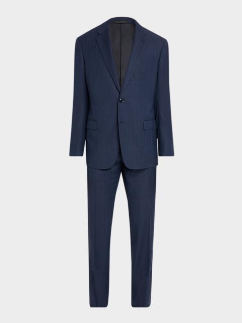 GIORGIO ARMANI Men's Soft Line Chevron Single-Breasted Suit
