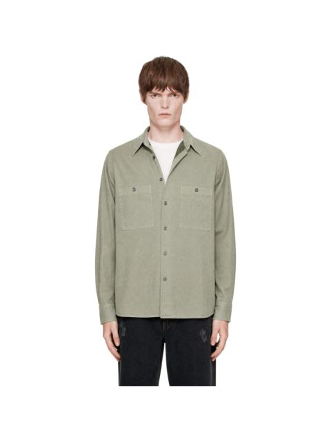 MM6 Maison Margiela Khaki Cotton Overshirt