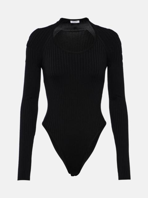 Alaïa Ribbed-knit bodysuit