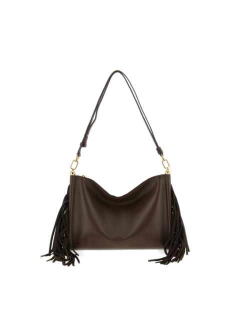 FURLA mini Sfera fringed ball-details shoulder bag