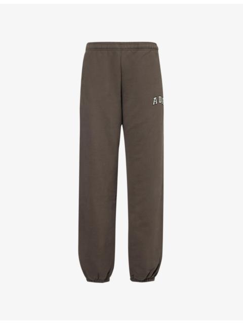 ADANOLA Logo-Embroidered Straight-Leg Cotton-Jersey Jogging Bottoms