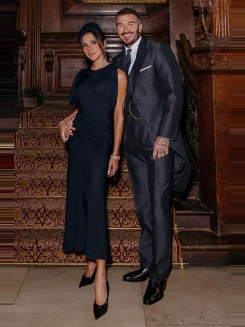 Victoria Beckham Bela Midi Dress In Midnight