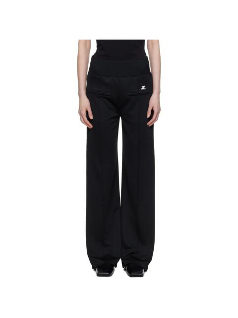 courrèges Black Interlock Tracksuit Trousers