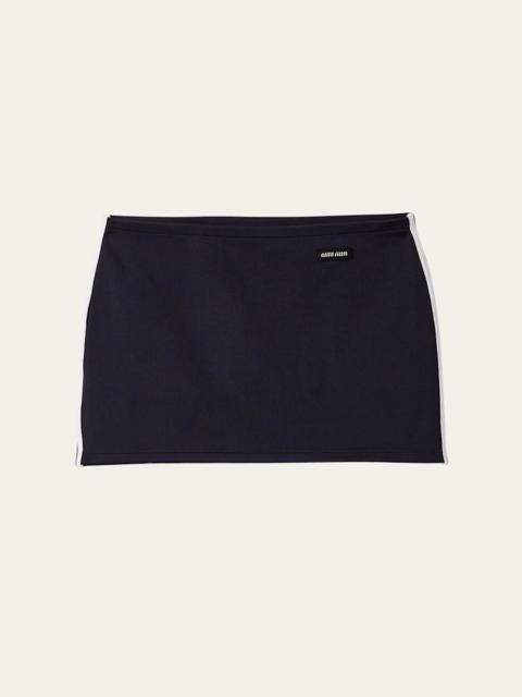 Miu Miu Side-Stripe Mini Tube Skirt