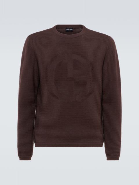 GIORGIO ARMANI Logo wool-blend sweater