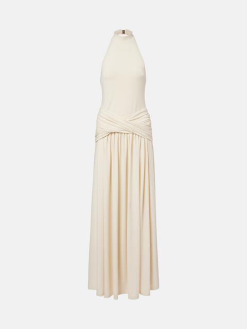 BANANHOT Zoya draped halterneck maxi dress