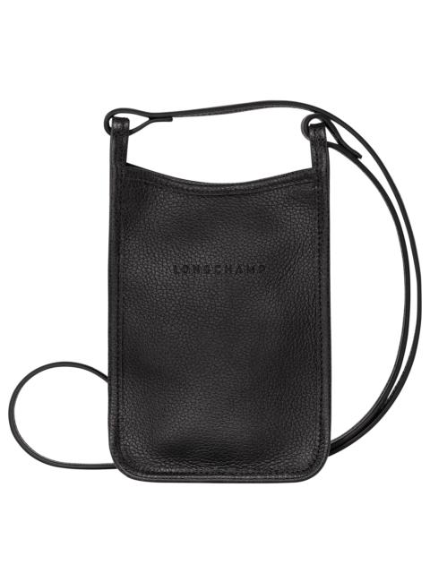 Longchamp Le Foulonné Phone case Black - Leather
