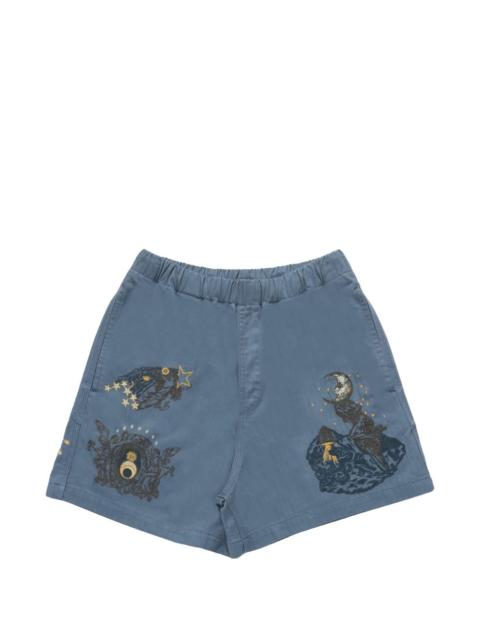 samuel zelig La Luna embroidered shorts