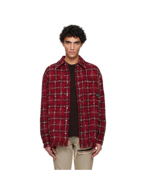 Red Tweed Flannel Overshirt