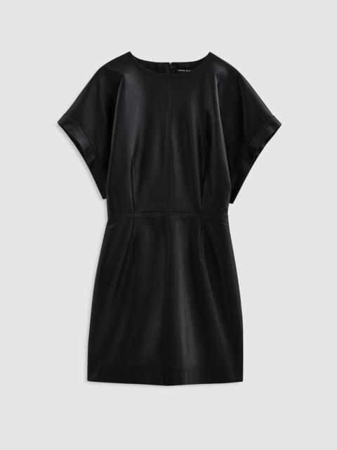 ANINE BING Zelie Dress - Black Recycled Leather