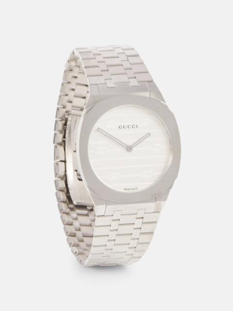 GUCCI 25H 30mm stainless steel watch
