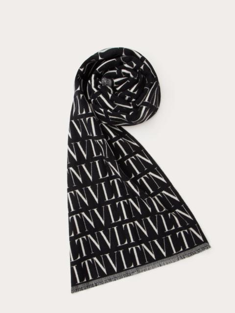Valentino VLTN TIMES Wool Scarf with Pouch