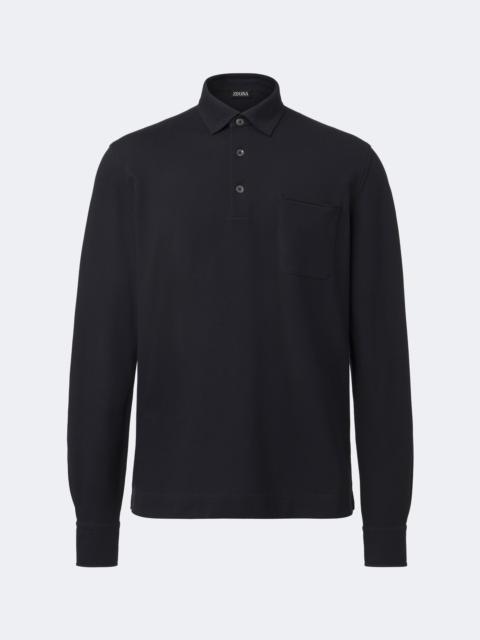 ZEGNA Cotton piqué polo shirt