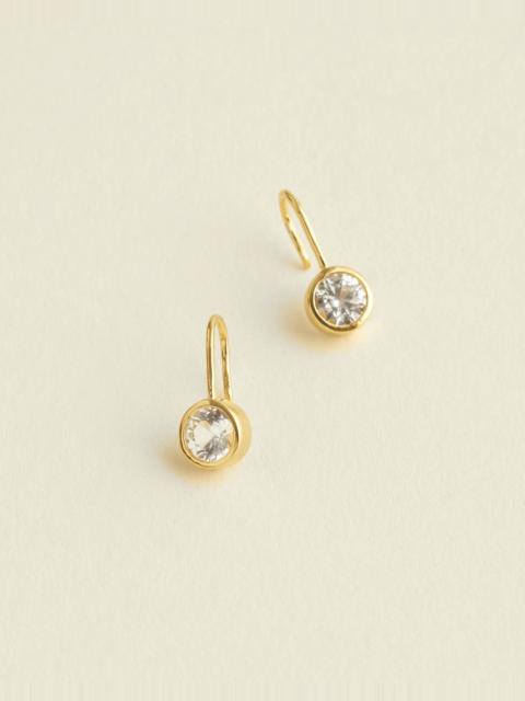 Madewell Demi-Fine Bezel Large Drop Earrings