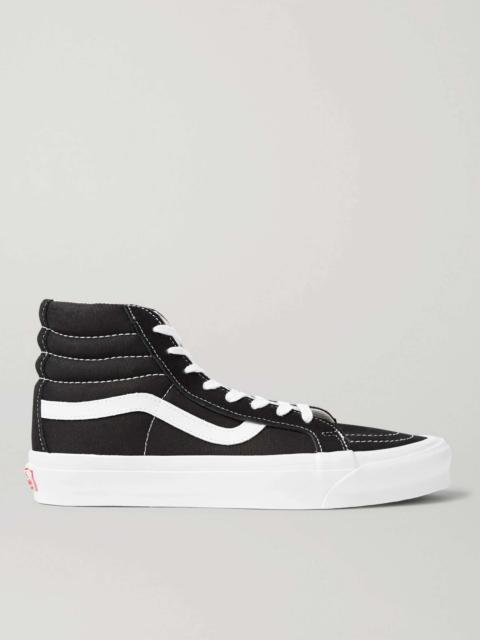 UA OG SK8-Hi LX Leather-Trimmed Canvas High-Top Sneakers