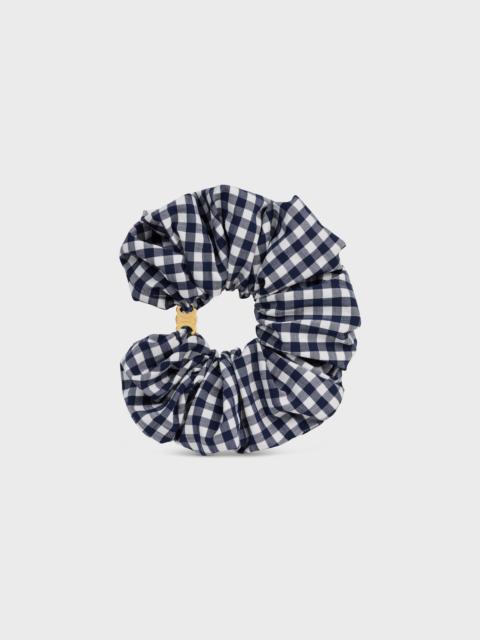 CELINE CELINE VICHY SCRUNCHY IN STEEL, POLYAMIDE, POLYESTER AND ELASTANE