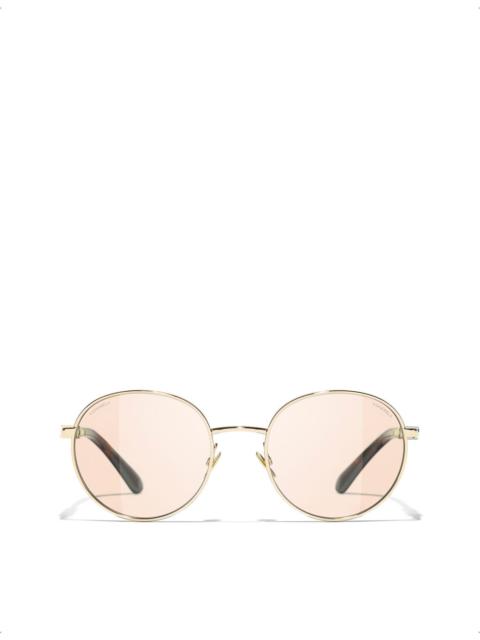 CHANEL CH4282 round-frame metal sunglasses