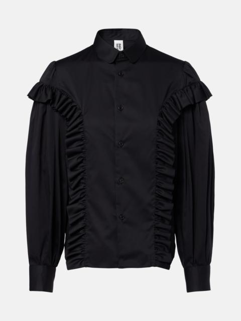 Noir Kei Ninomiya Ruffled cotton shirt
