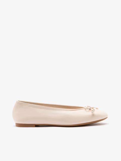 Larroudé Pavlova Ballet Flat Puff Cream Leather