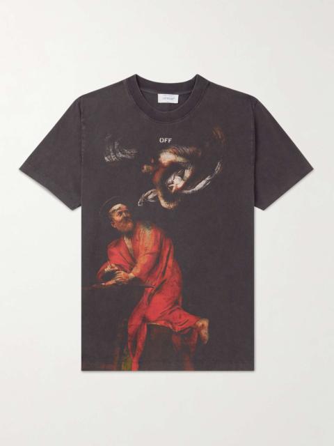 Off-White S. Matthews Printed Cotton-Jersey T-Shirt