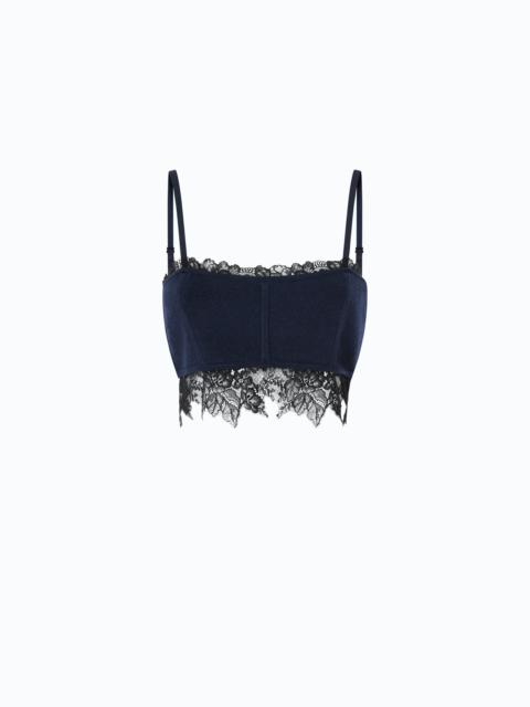 PINKO KNIT BRALETTE WITH LACE