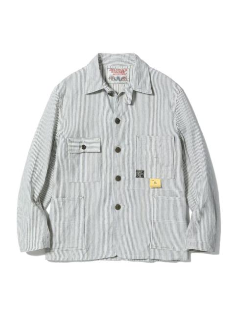 SUGAR CANE SC15899 Fiction Romance 8oz Indigo Stripe Work Coat