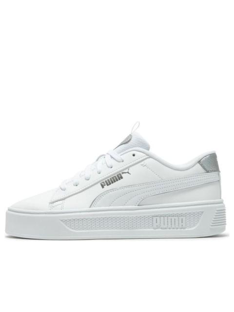 (WMNS) PUMA SmashPlatform V3 Pop Up Metallics 'White' 392504-02