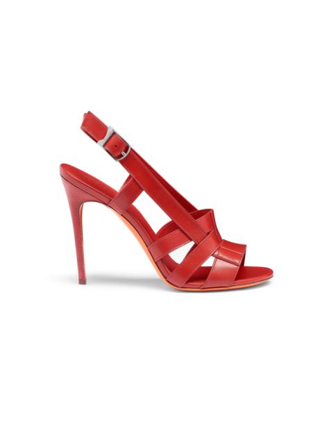 Santoni Women's red leather high-heel Beyond sandal
