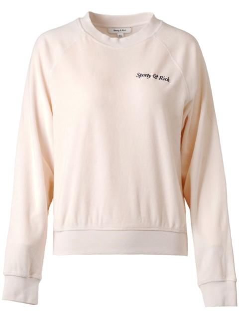 Sporty & Rich logo-embroidered cotton sweatshirt