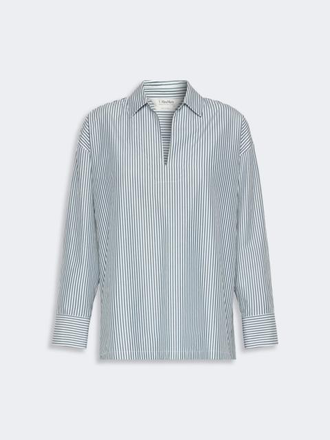 'S Max Mara CRISTEL Cotton poplin blouse - DARK GREEN