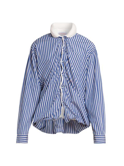 BLUEMARBLE Men's Striped Pillow Shirt - Blue