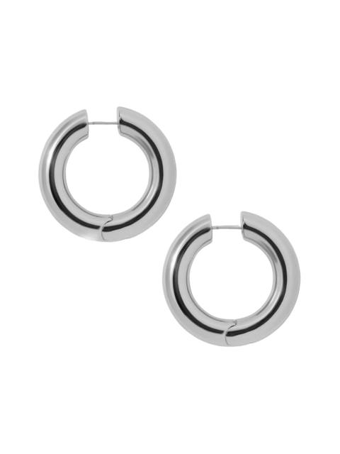 JENNIFER FISHER Samira Hinged Huggie Earrings - Silver - 0.75in