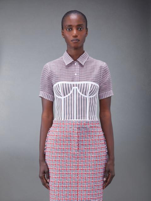 Thom Browne striped corset-style top