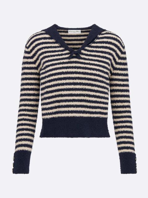 Dior Dior Marinière Sweater with Sailor Collar and Bow