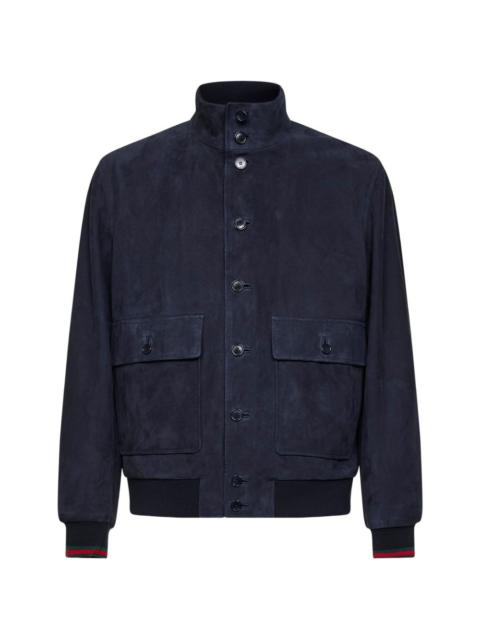 GUCCI suede bomber jacket