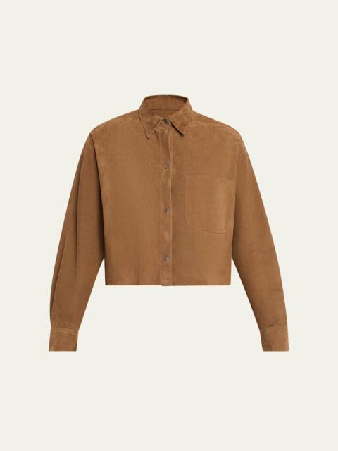 TWP Little Big Joe Suede Button-Front Shirt