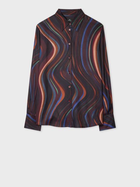 Paul Smith Women's 'Midnight Swirl' Viscose Shirt