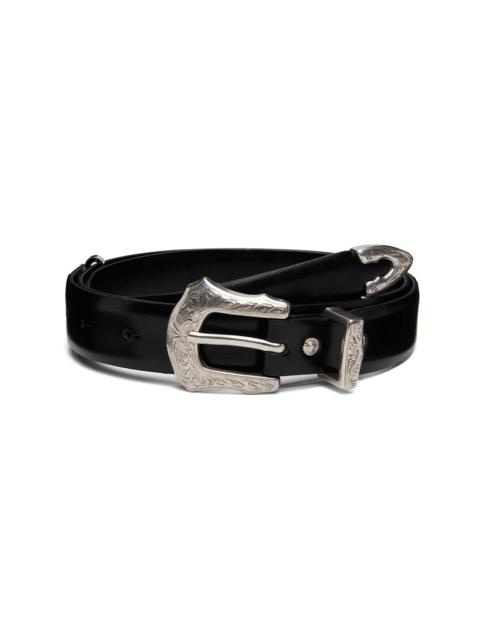 TOGA PULLA Black Metal Buckle Belt