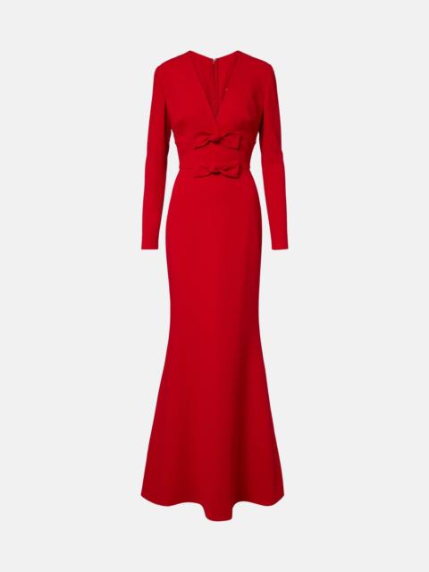 ELIE SAAB Bow-detail cady gown